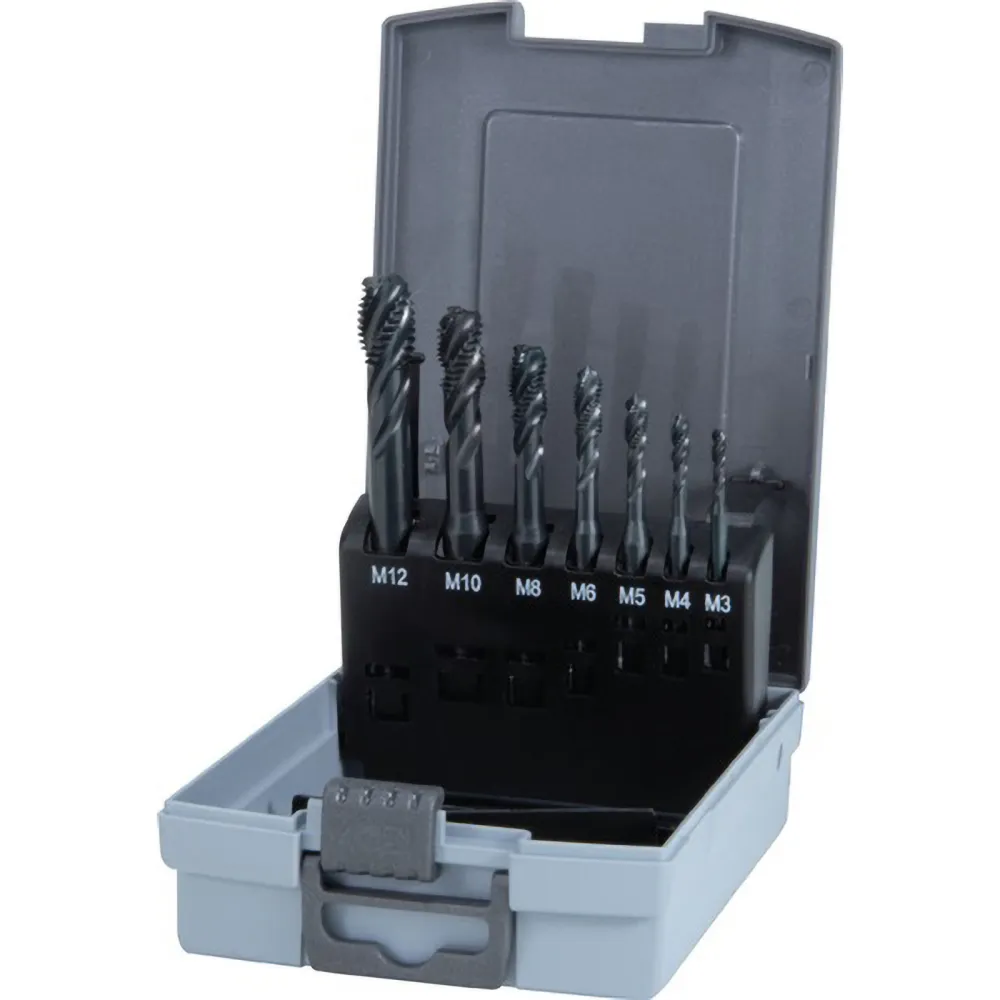 RUKO Maschinengewindebohrer-Satz 7tlg. Form C HSSE-Co 5 VAP Kunststoffkassette - 245064RO