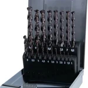 RUKO Spiralbohrersatz HSS-G TiAlN DIN 338 TL 3000 19tlg. Ø 1 - 10 mm Kunststoffkassette - 258214FRO