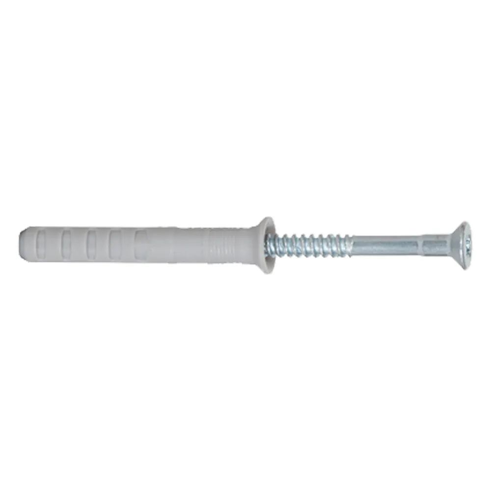Fischer 100x Nageldübel N 6 x 80/50 S mit Nagelschraube - 48790