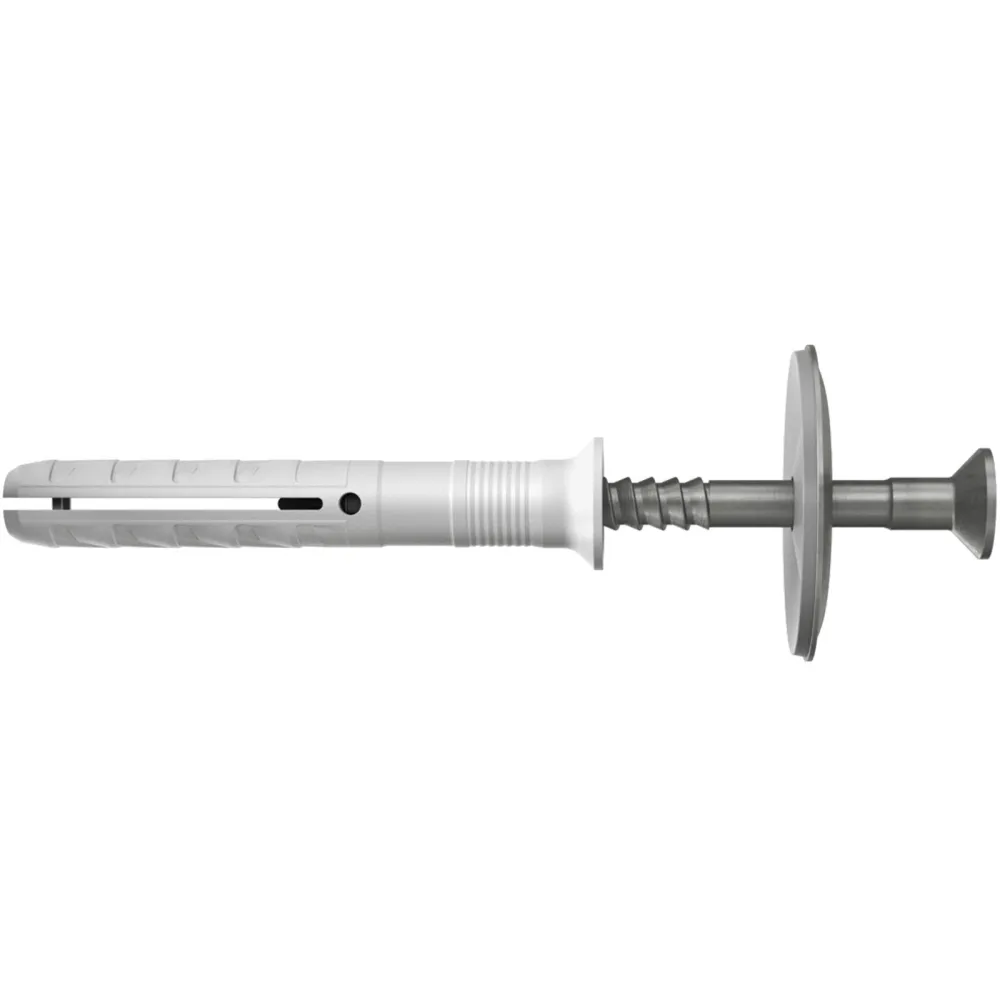 Fischer 50x Nageldübel N 6 x 40/10 S D Nagelschraube und Dichtscheibe A2 nichtrostender Stahl - 050367