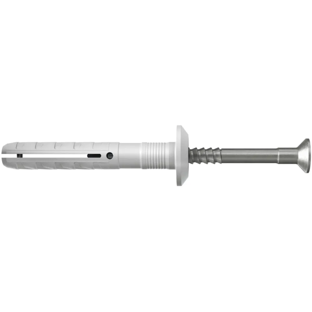 Fischer 50x Nageldübel N 6 x 40/7 P A2 Nagelschraube - 050369