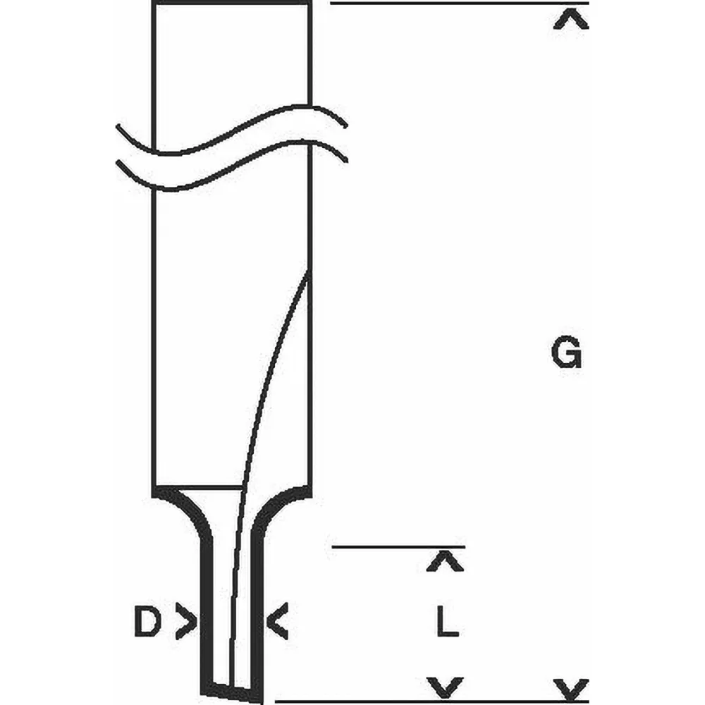 Bosch Nutfräser 1/4" Ø 3,2 mm L 7,7 mm G 51 mm - 2608628427