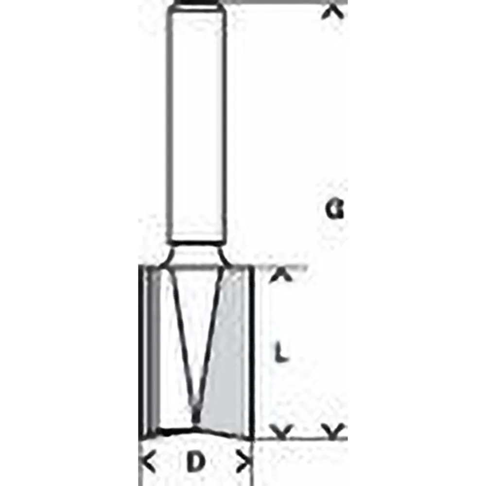 Bosch Nutfräser 1/4" Ø 6,35 mm L 15,7 mm G 48 mm - 2608628411