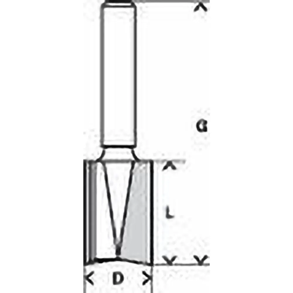 Bosch Nutfräser 1/4" Ø 8 mm L 19,6 mm G 51 mm - 2608628429