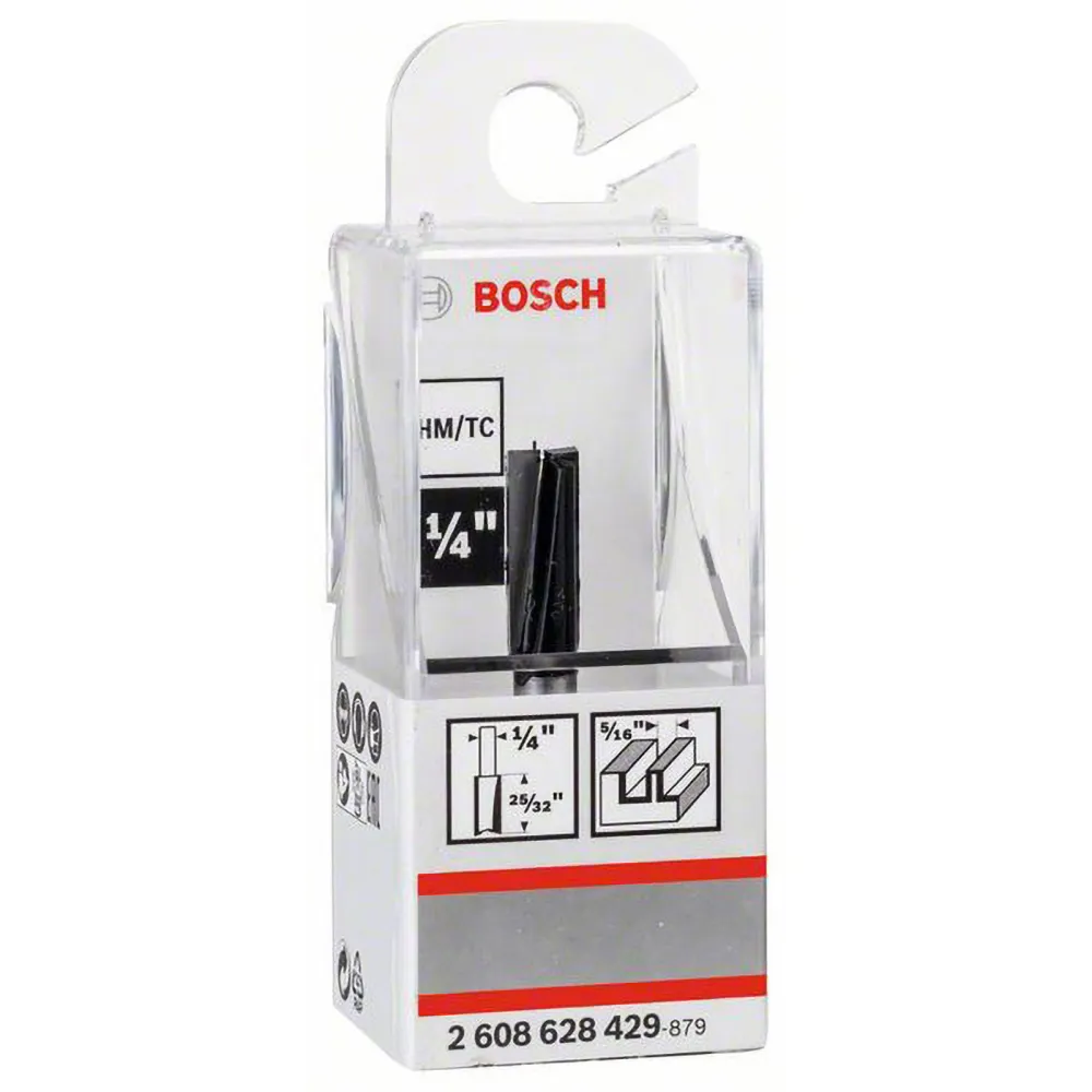 Bosch Nutfräser 1/4" Ø 8 mm L 19,6 mm G 51 mm - 2608628429