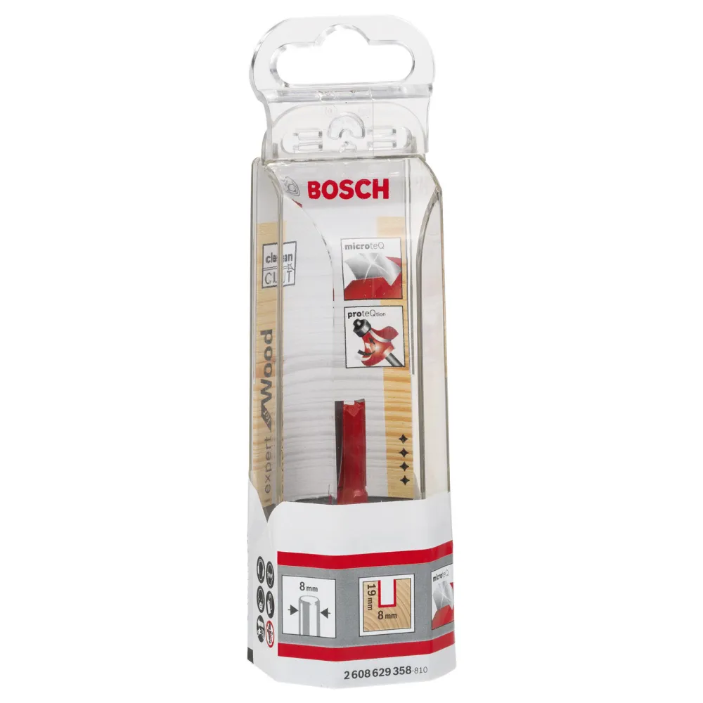 Bosch Nutfräser Expert Wood 8 mm D1 8 mm L 19 mm G 52 mm - 2608629358