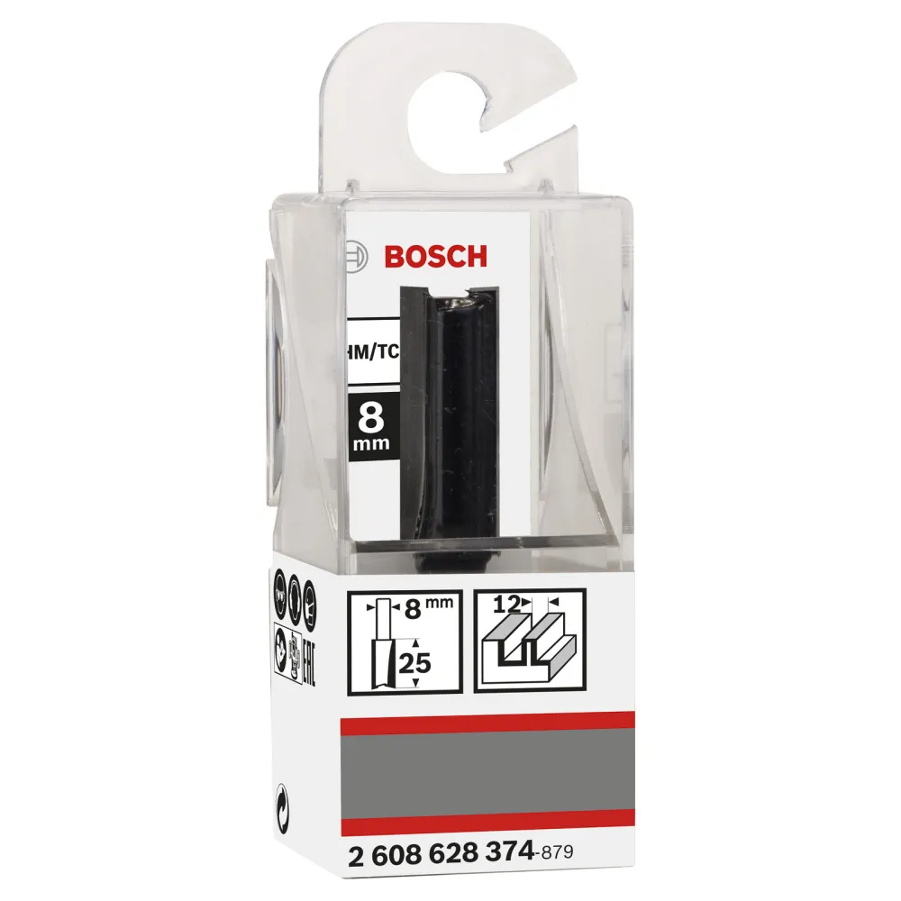 Bosch Nutfräser Standard Wood 8 mm D1 12 mm L 32 mm G 62 mm - 2608628374