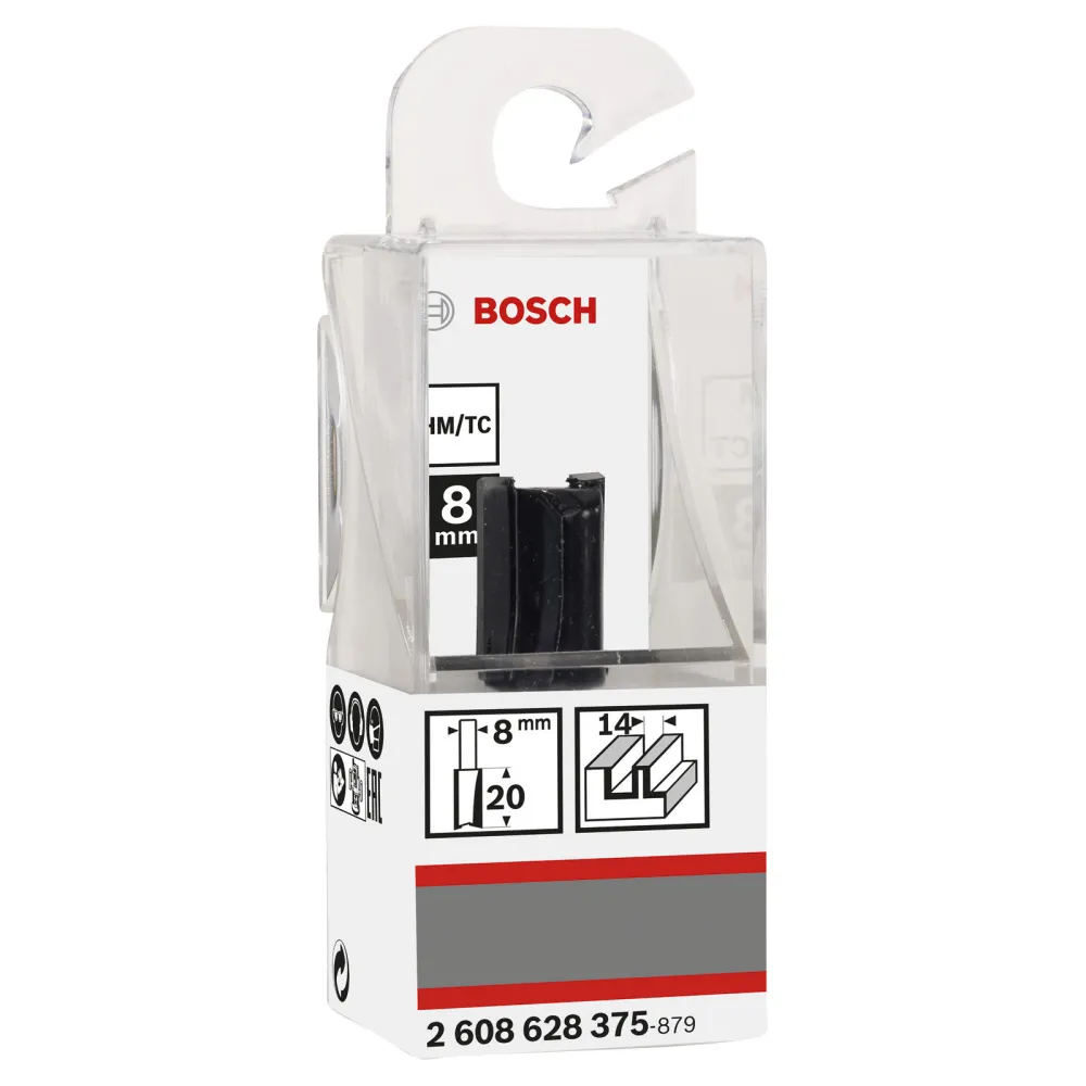 Bosch Nutfräser Standard Wood 8 mm D1 14 mm L 20 mm G 51 mm - 2608628375