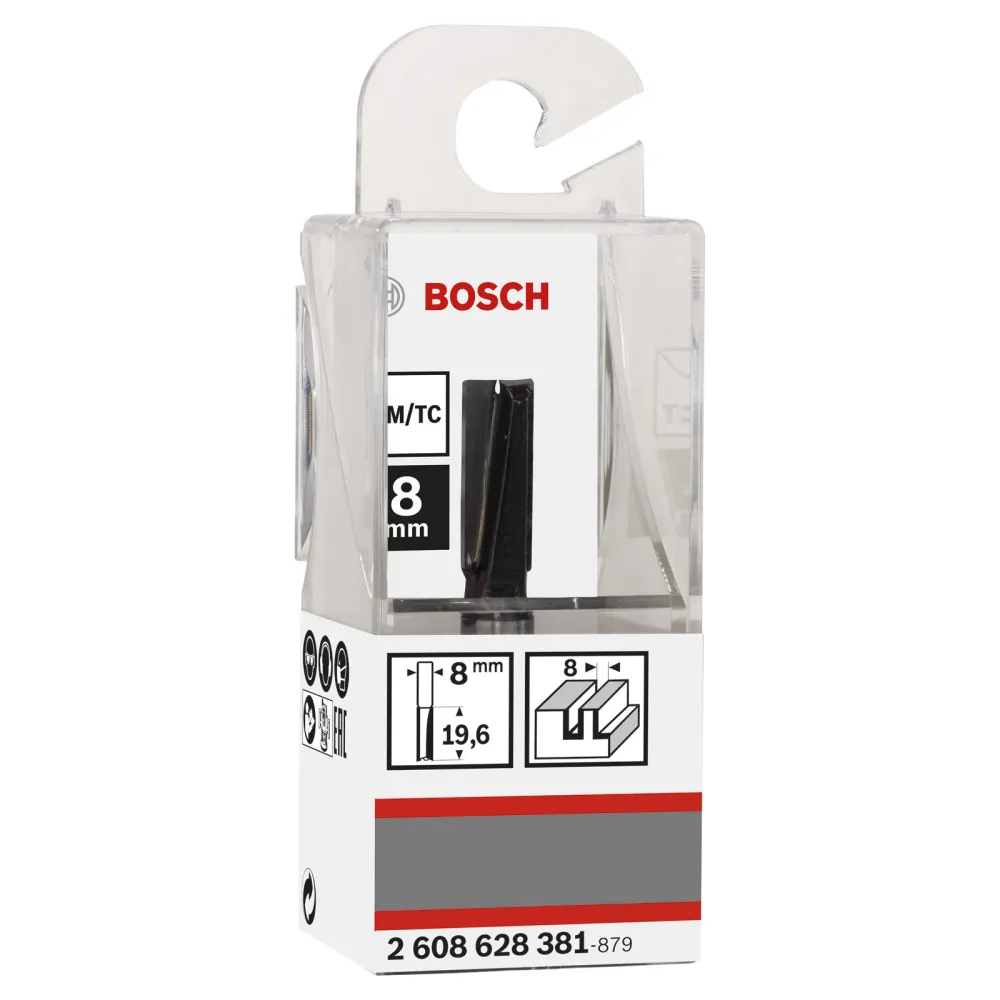 Bosch Nutfräser Standard Wood 8 mm D1 8 mm L 20 mm G 51 mm - 2608628381