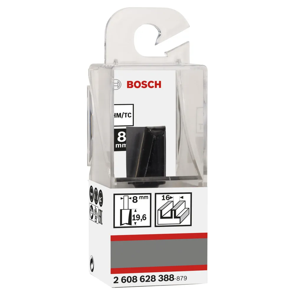 Bosch Nutfräser Standard Wood 8 mm D1 16 mm L 20 mm G 51 mm - 2608628388