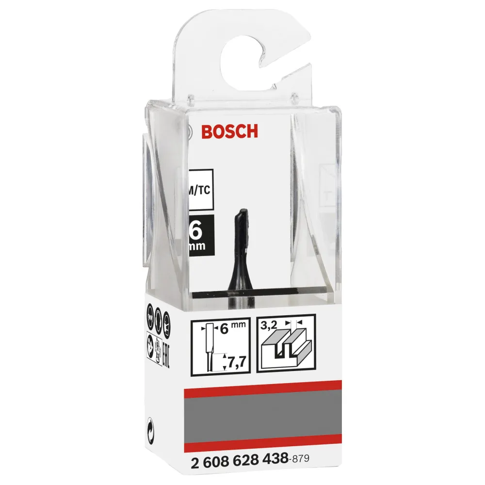 Bosch Nutfräser Standard Wood 6 mm D1 3,2 mm L 7,7 mm G 51 mm - 2608628438
