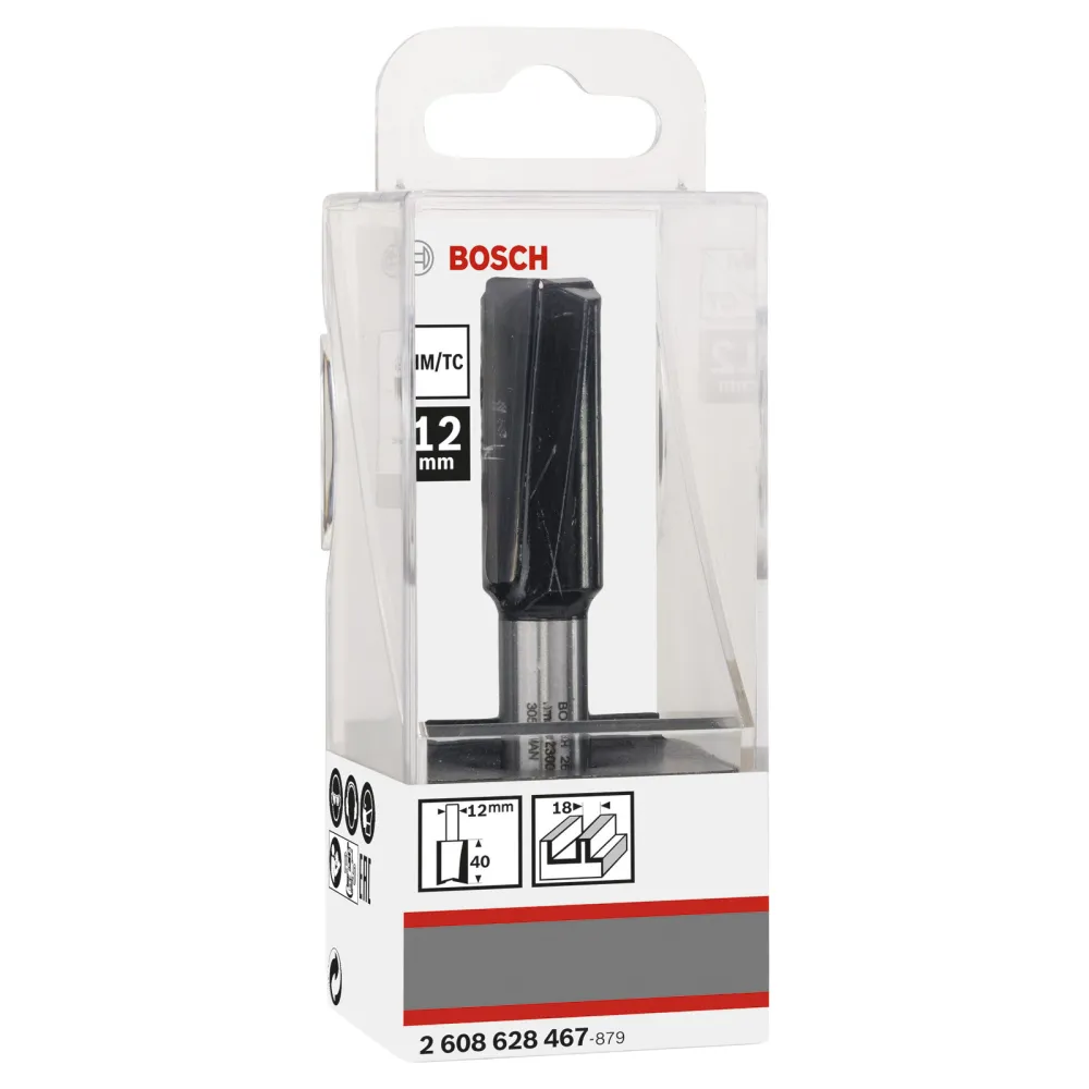 Bosch Nutfräser Standard Wood 12 mm D1 18 mm L 40 mm G 81 mm - 2608628467