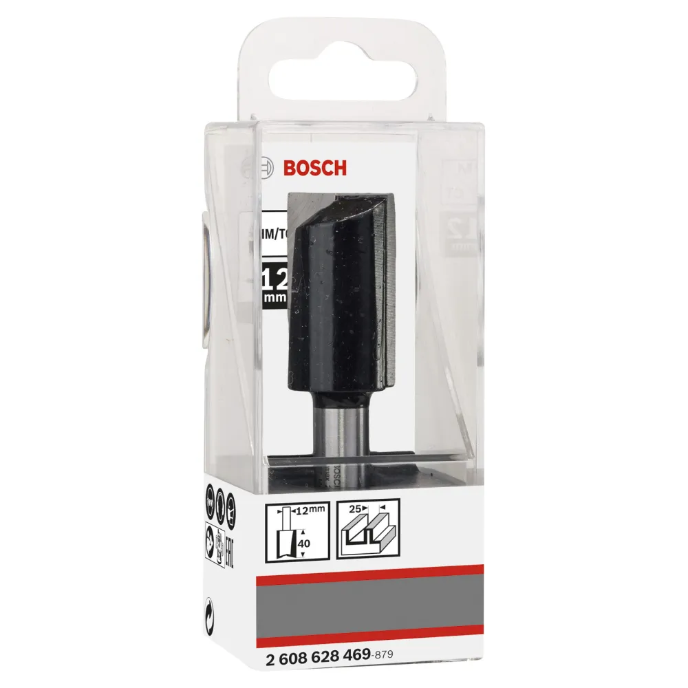 Bosch Nutfräser Standard Wood 12 mm D1 25 mm L 40 mm G 81 mm - 2608628469
