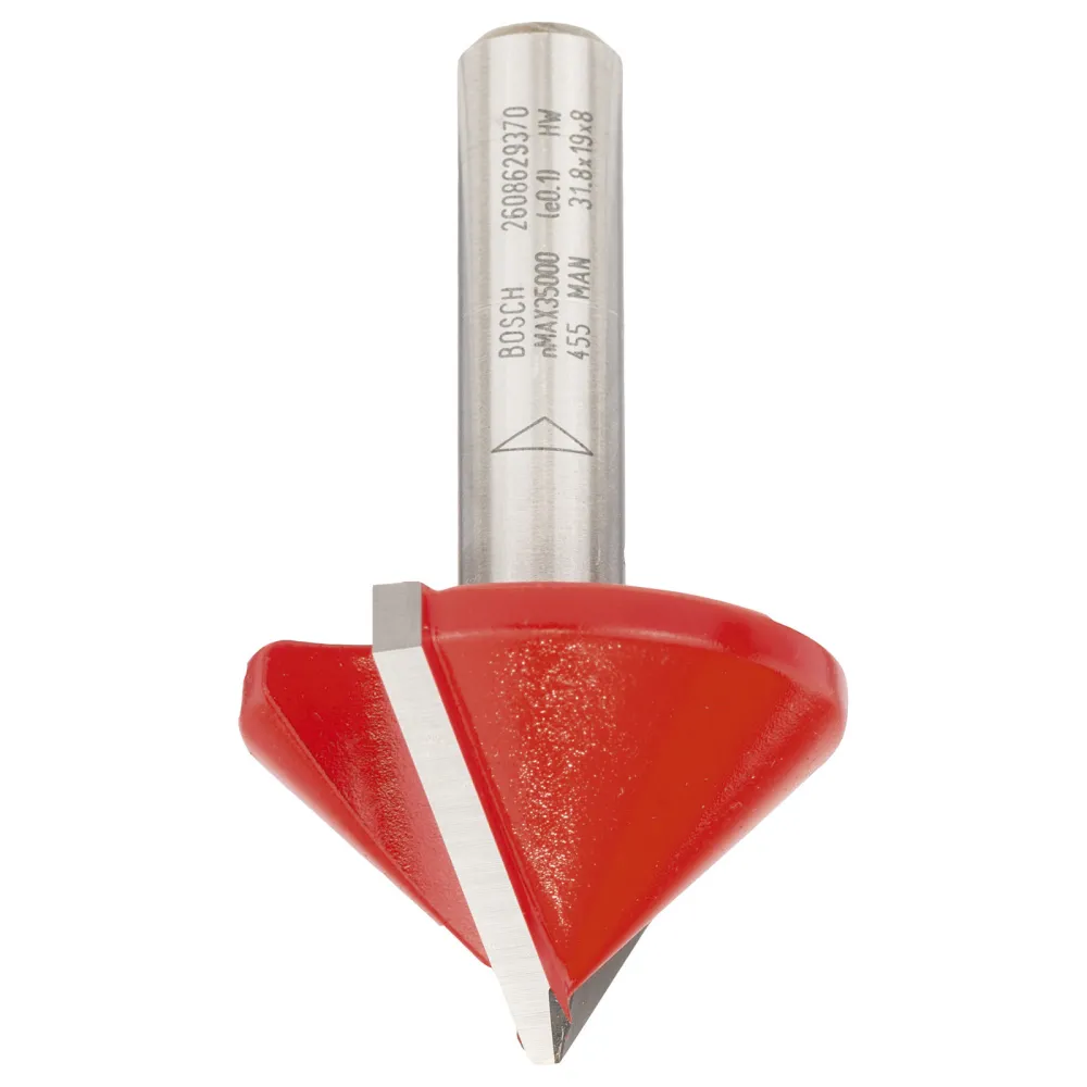 Bosch V-Nutfräser Expert Wood 8 mm D 31,8 mm L 19 mm G 51 mm 90° - 2608629370