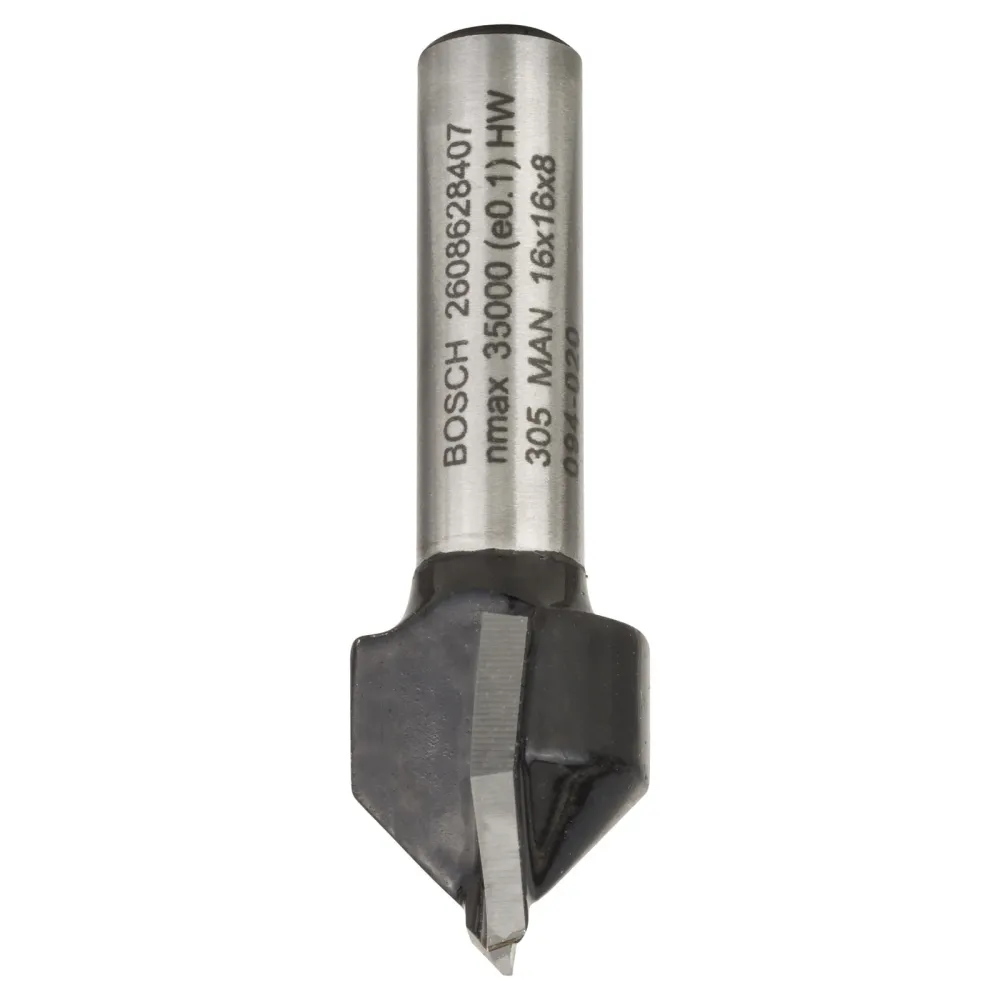 Bosch V-Nutfräser Standard Wood 8 mm D1 16 mm L 16 mm G 45 mm 90° - 2608628407