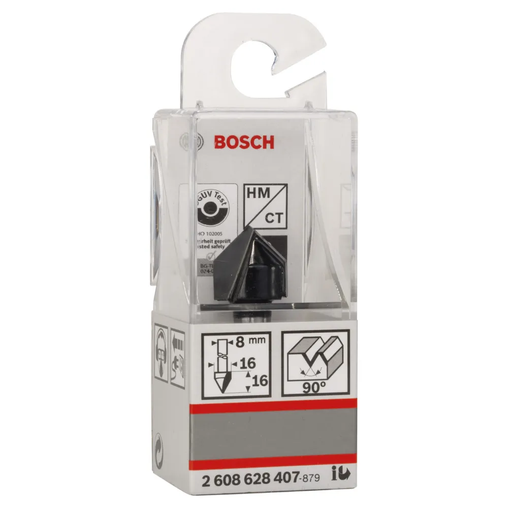 Bosch V-Nutfräser Standard Wood 8 mm D1 16 mm L 16 mm G 45 mm 90° - 2608628407
