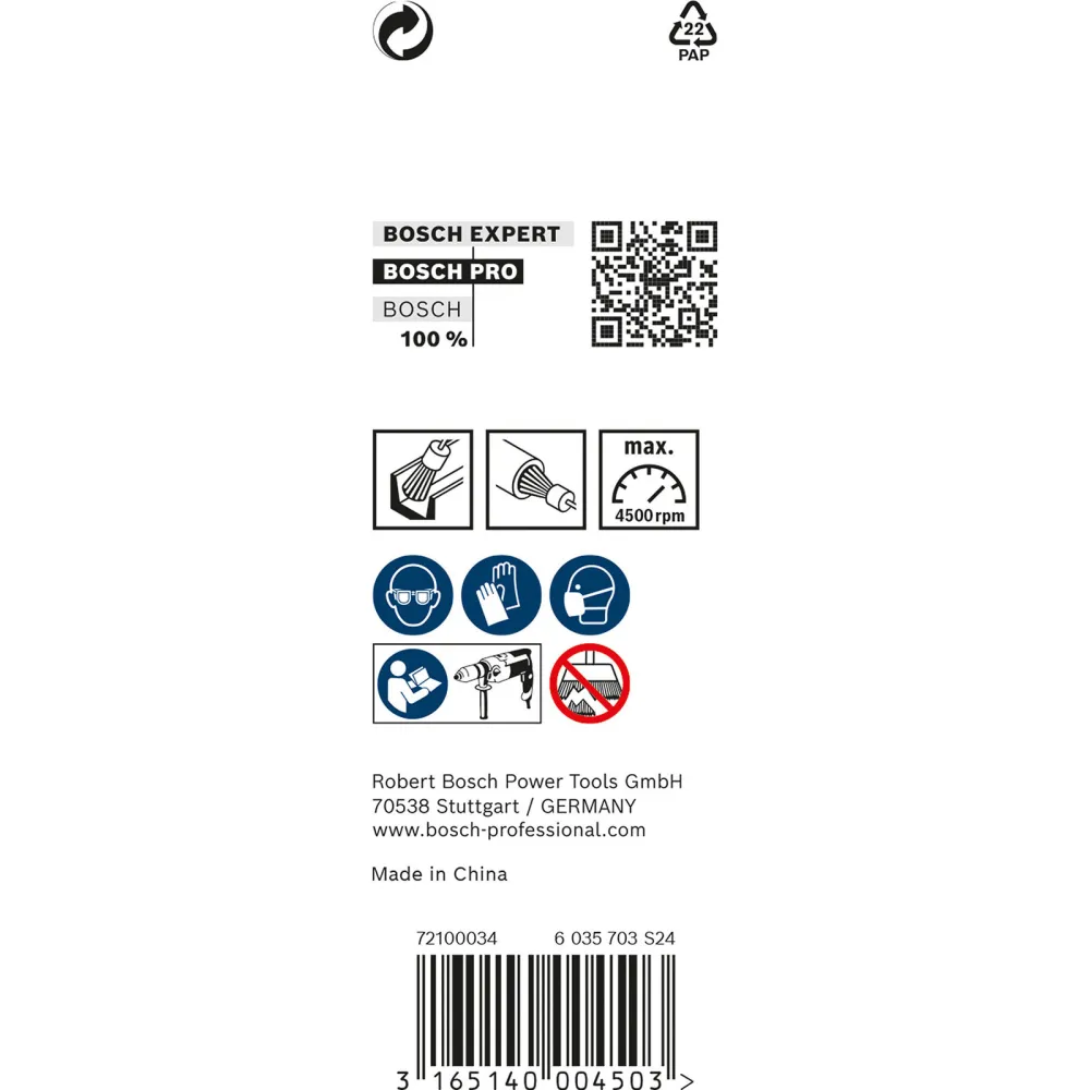 Bosch PRO Metal clean Endbürste 25 x 0,30 mm gerader Schaft - 1609200269