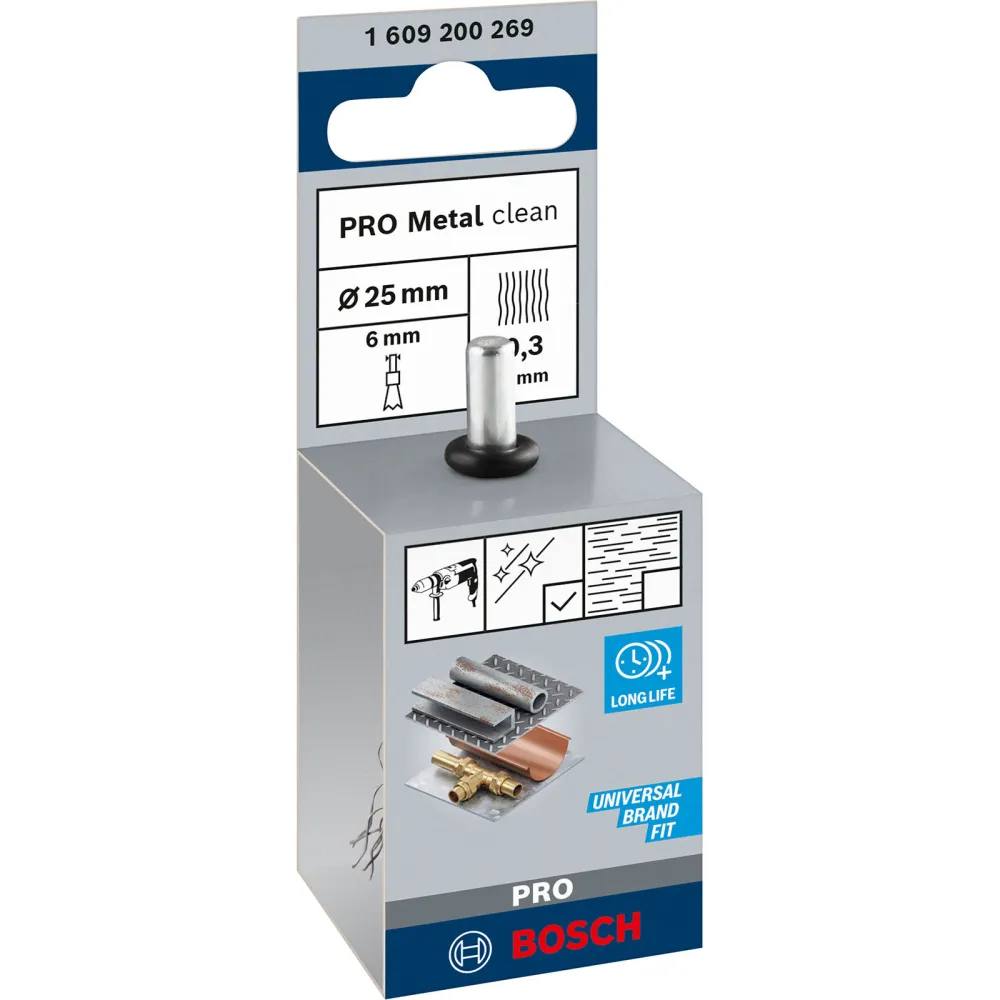Bosch PRO Metal clean Endbürste 25 x 0,30 mm gerader Schaft - 1609200269