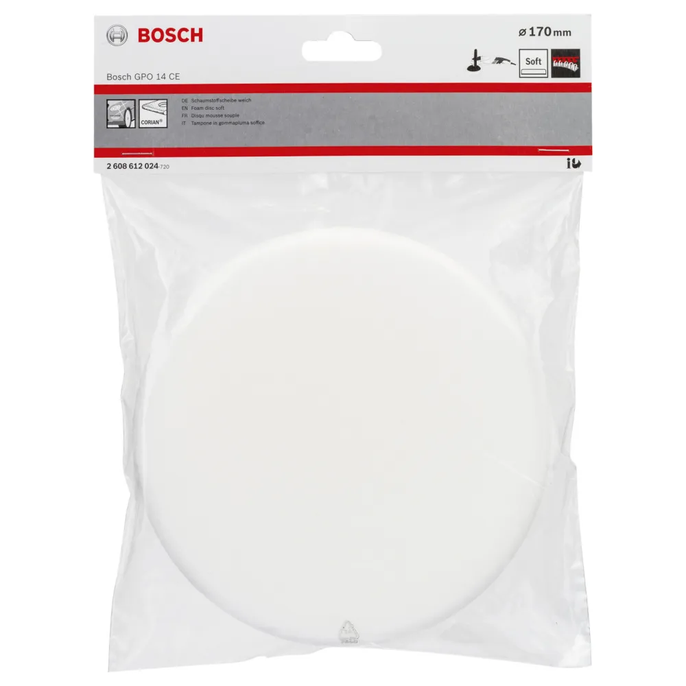 Bosch Schaumstoffscheibe weich (weiß), Durchmesser 170 mm - 2608612024