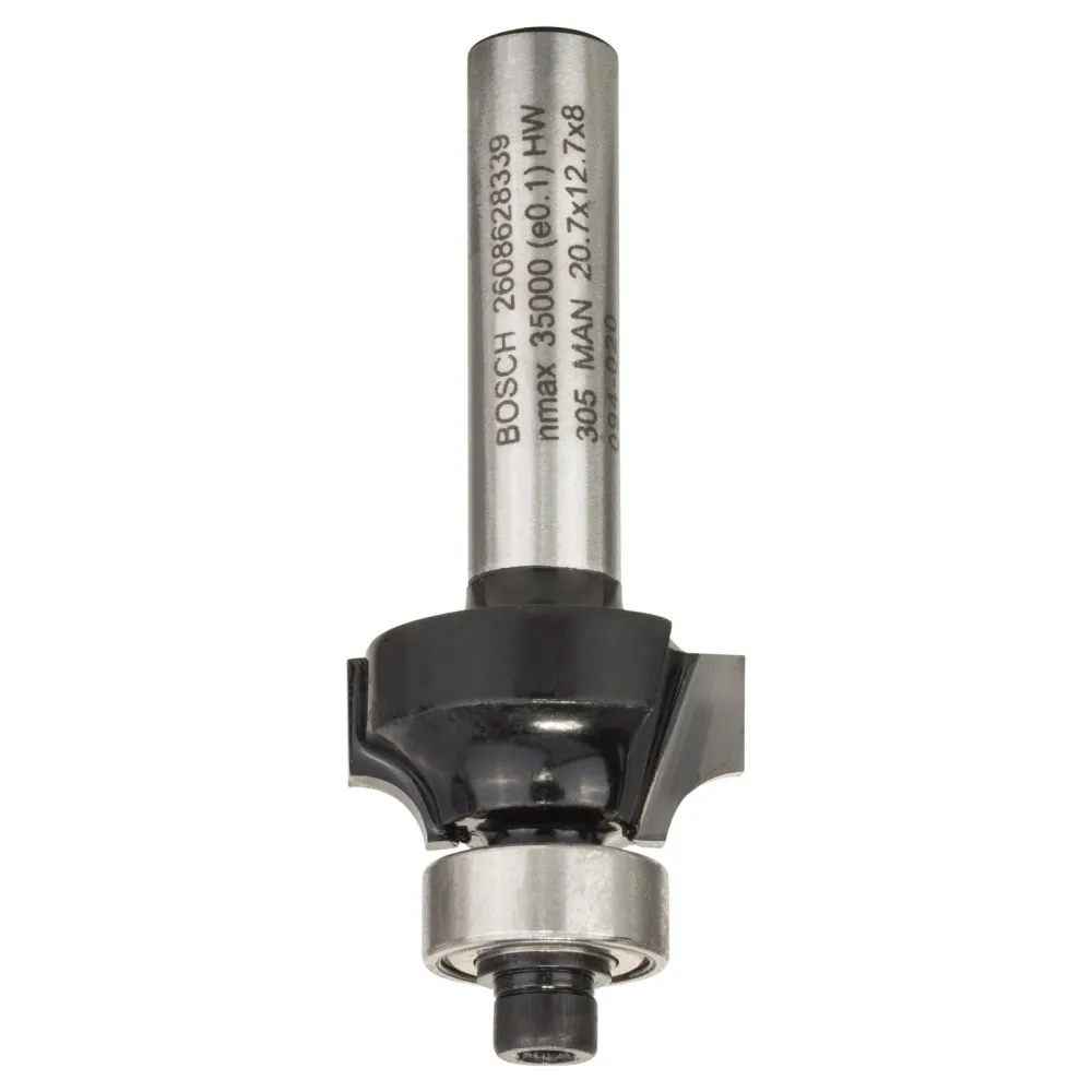 Bosch Abrundfräser 8 mm, R1 4 mm, L 12,7 mm, G 53 mm - 2608628339