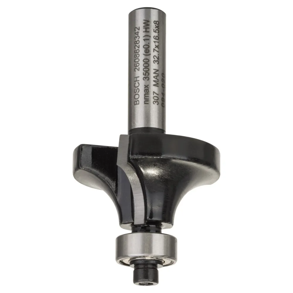 Bosch Abrundfräser 8 mm, R1 10 mm, L 16,5 mm, G 57 mm - 2608628342