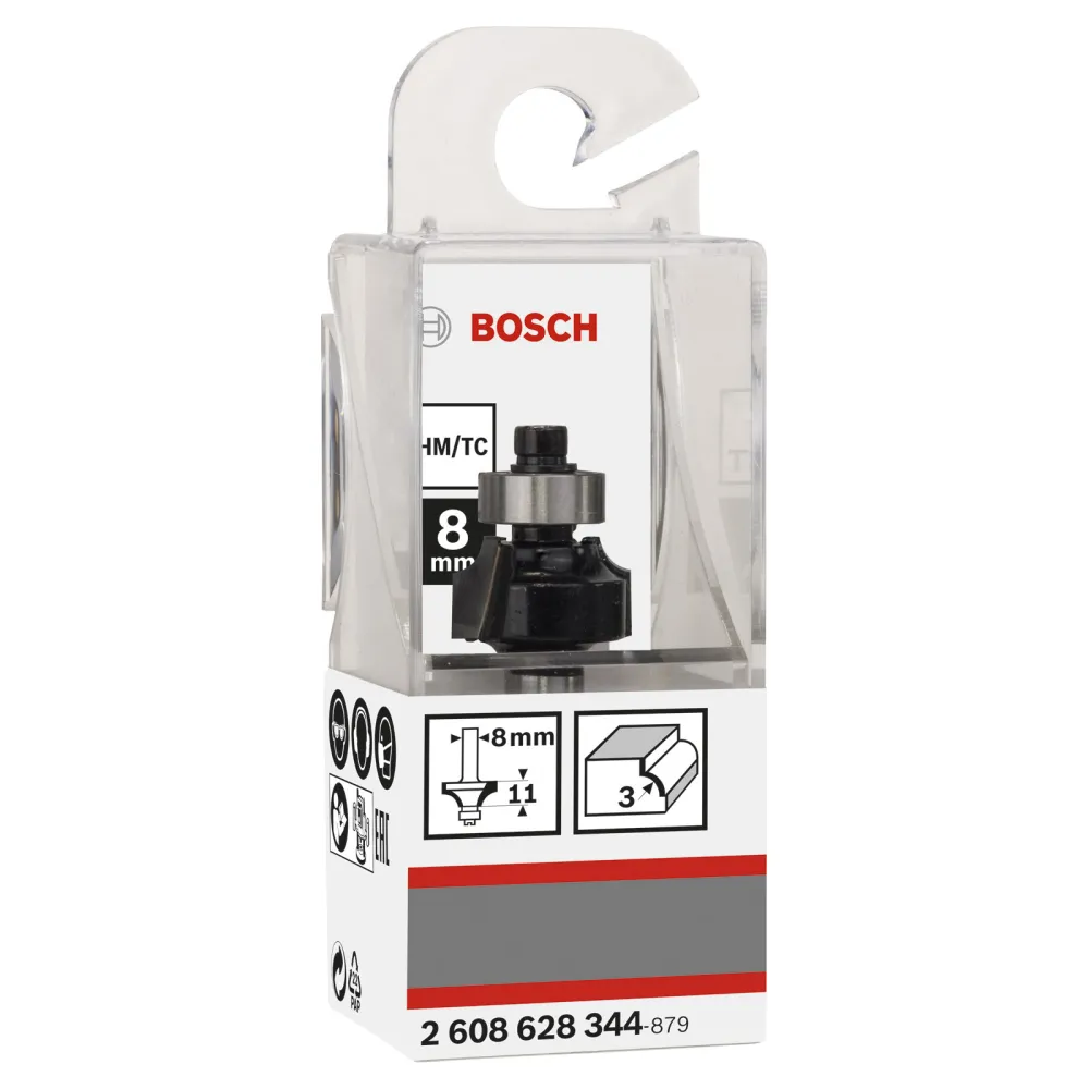 Bosch Abrundfräser Standard Wood 8 x 18 mm 7 x 53 mm - 2608628344