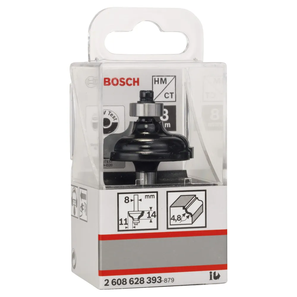 Bosch Profilfräser 8 mm R1 4,8 mm B 11,2 mm L 14,3 mm G 57 mm - 2608628393