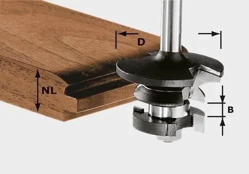Festool Konterprofilfräser Feder HW Schaft 8 mm HW S8 D43/21 /KL - 491130