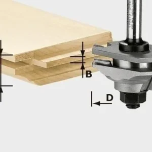 Festool Profil-Federfräser HW Schaft 8 mm HW S8 D46 x D12-FD - 490643