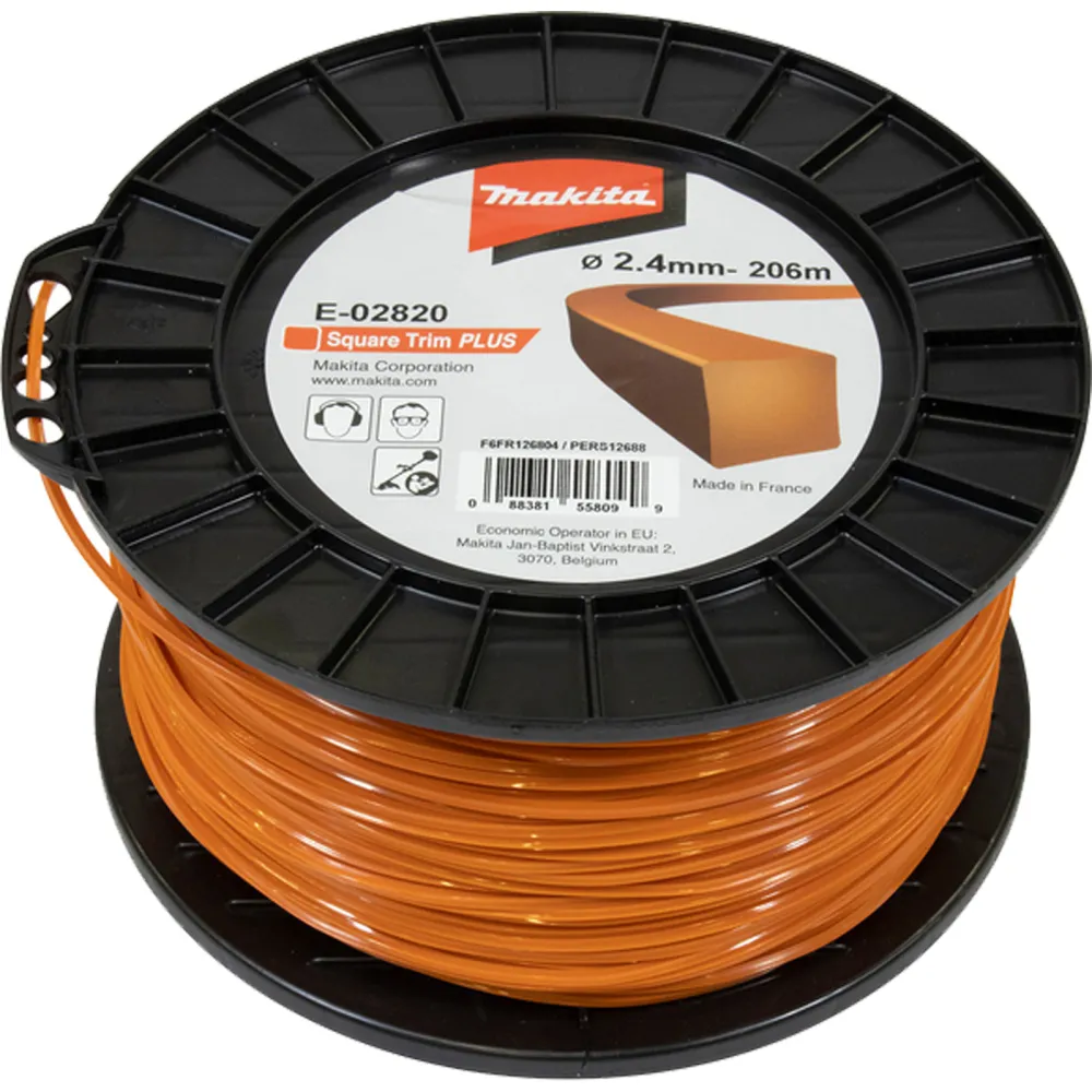 Makita Mähfaden 4kant 2,4 mm x 206 m - E-02820