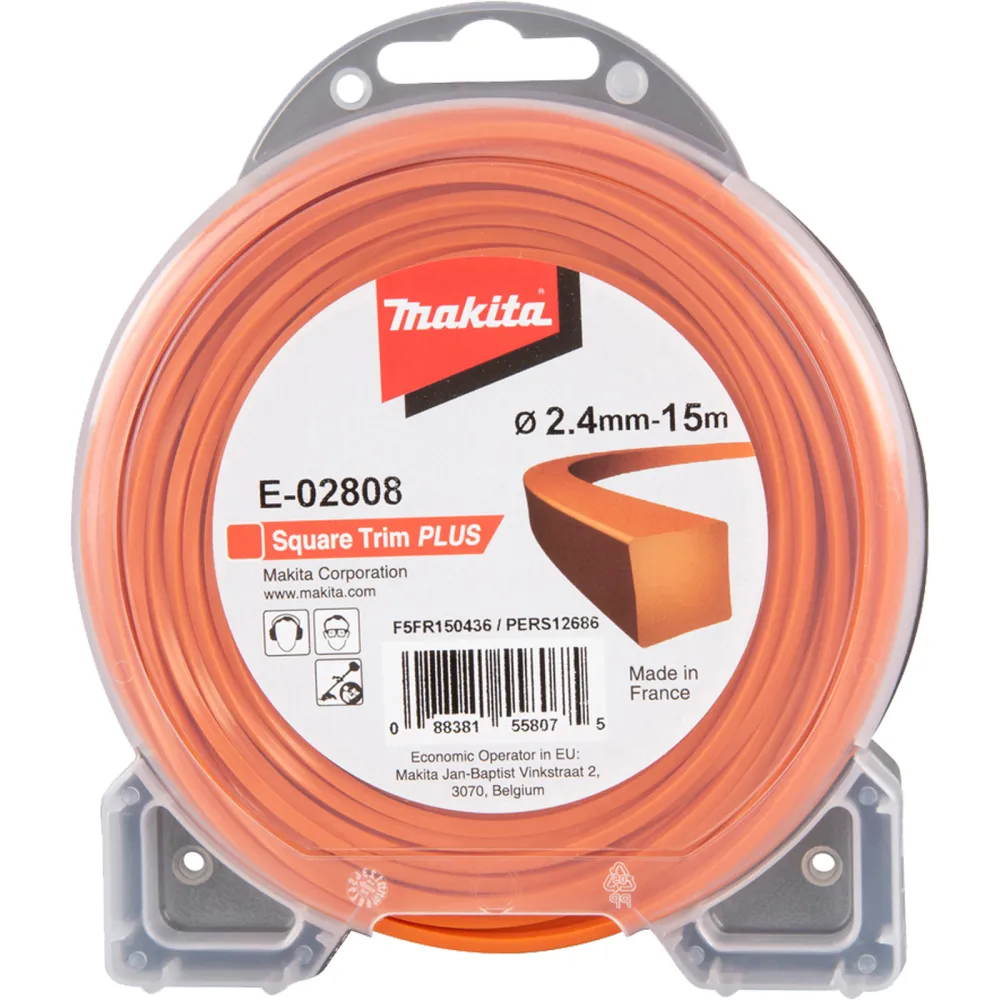 Makita Mähfaden 4kant 2,4 mm x 15 m - E-02808