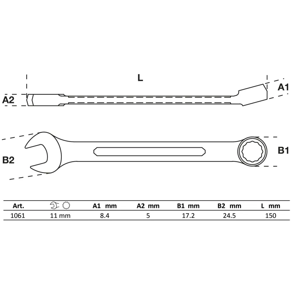 BGS Maul-Ringschlüssel SW 11 mm - 1061
