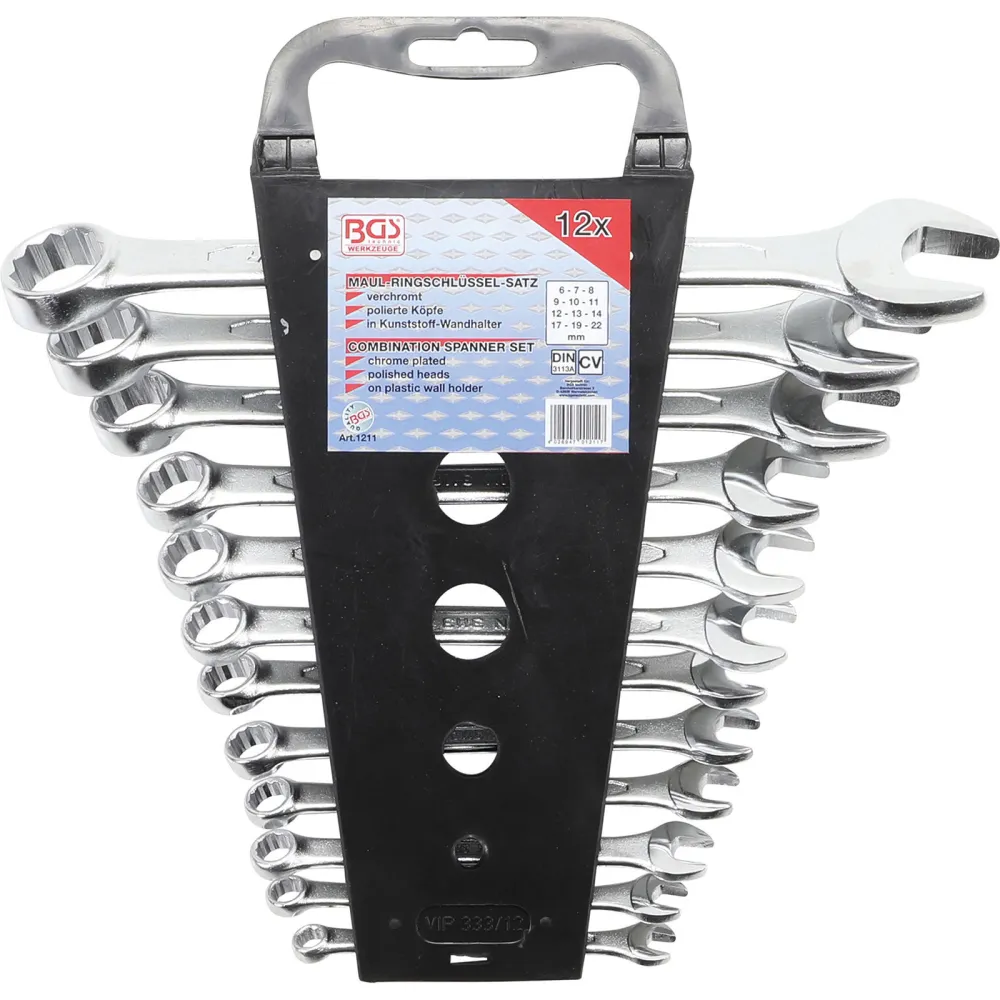 BGS Maul-Ringschlüssel-Satz SW 6 - 22 mm 12tlg. - 1211