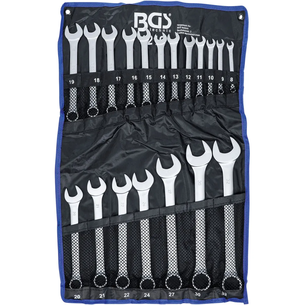 BGS Maul-Ringschlüssel-Satz SW 8 - 32 mm 19tlg. - 1219