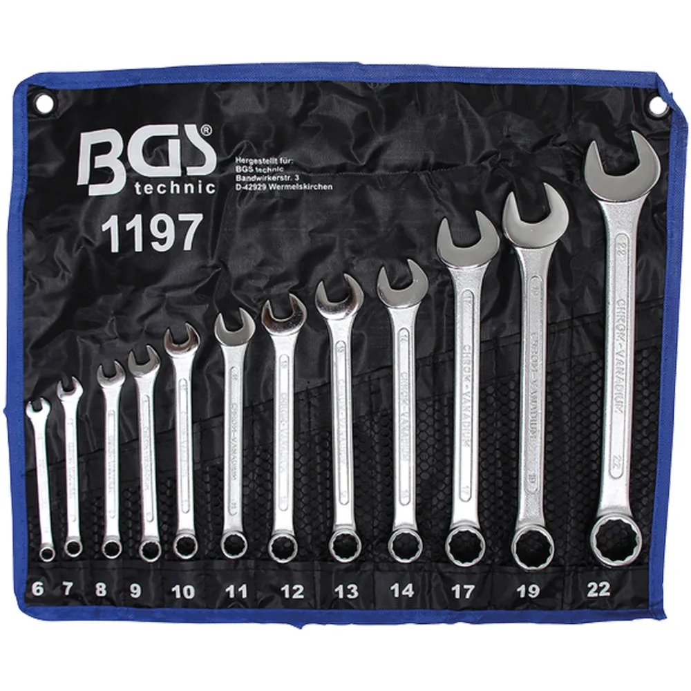 BGS Maul-Ringschlüssel-Satz 6-22 mm 12tlg. - 1197