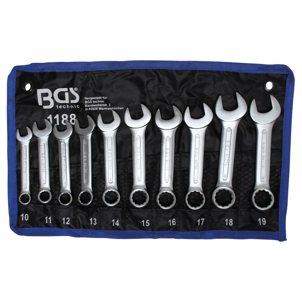 BGS Maul-Ringschlüssel-Satz (kurz) 10tlg. - 1188