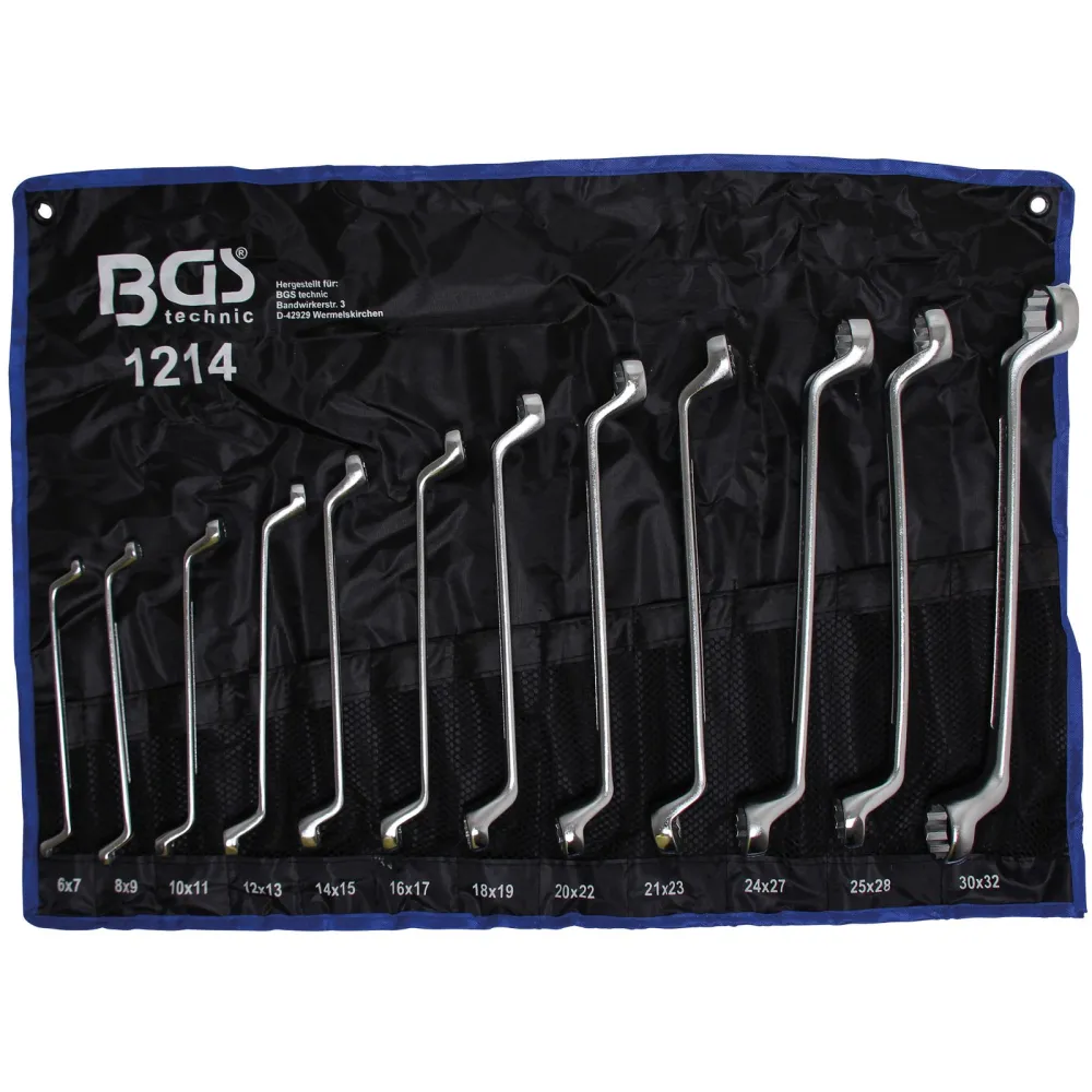 BGS 12tlg. Doppel-Ringschlüssel-Satz 6 x 7 - 30 x 32 mm - 1214