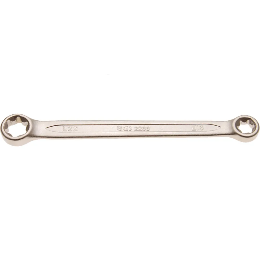 BGS Doppel-Ringschlüssel mit E-Profil-Ringköpfen SW E16 x E22 - 2266