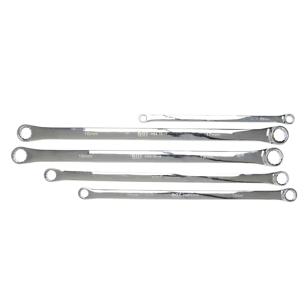 BGS Doppel-Ringschlüssel-Satz extra lang SW 8 - 19 mm 5tlg. - 1187