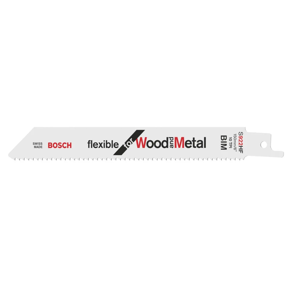 Bosch 100x Säbelsägeblatt S 922 HF Flexible Wood and Metal - 2608656320