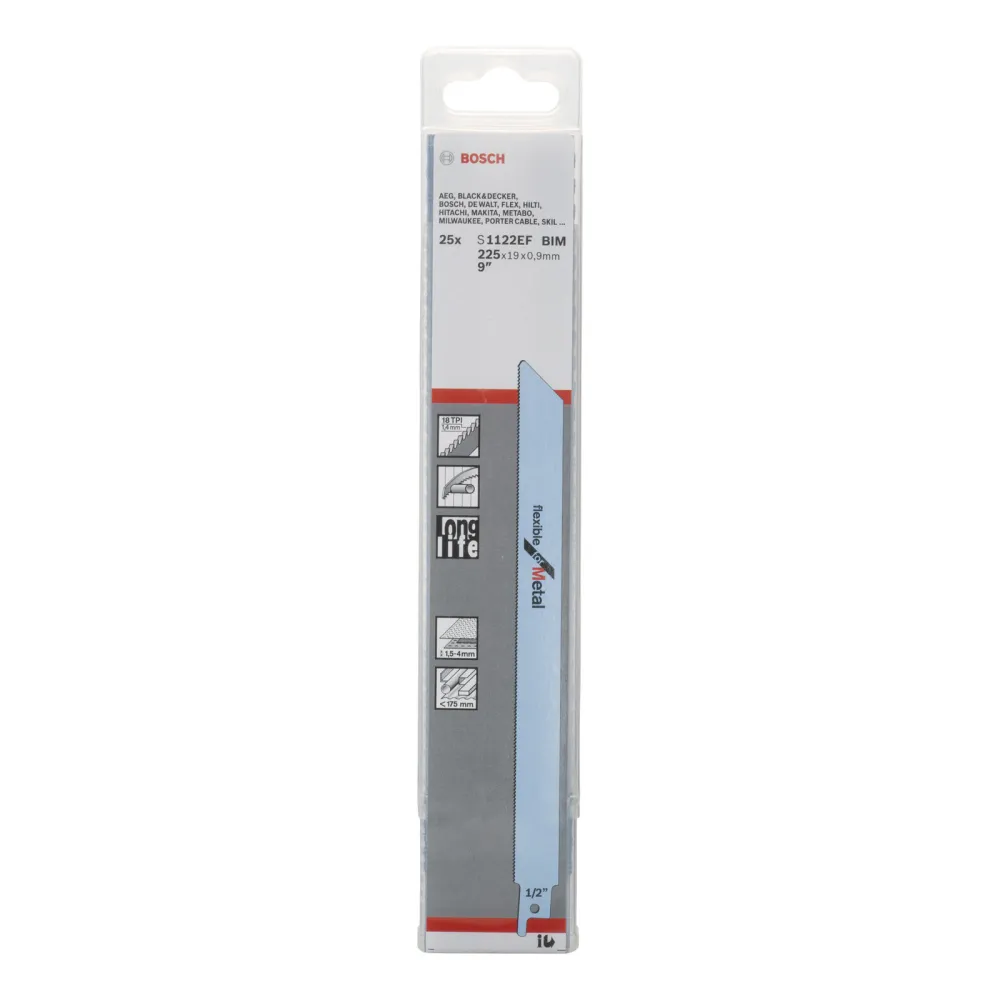 Bosch 25x Säbelsägeblatt S 1122 EF Flexible Metal - 2608657553