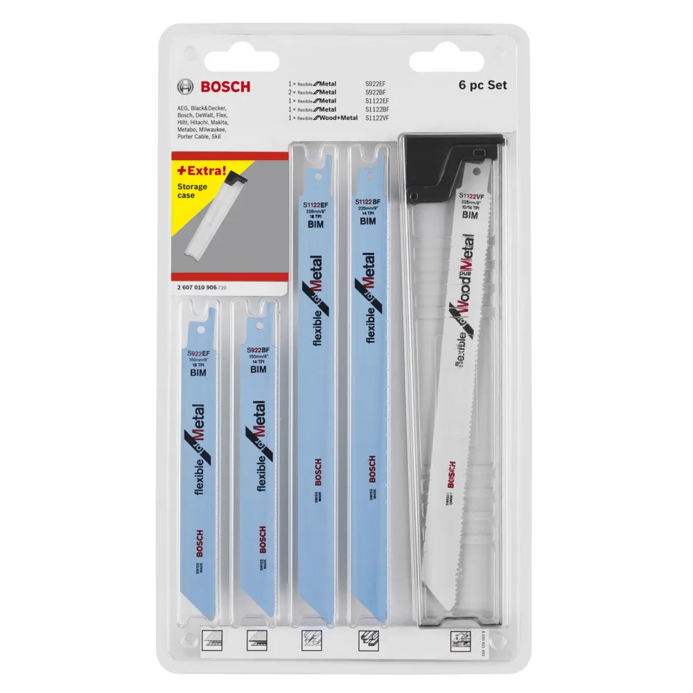 Bosch 6tlg. Säbelsägeblätter-Set Top Seller Wood and Metal 2607010906