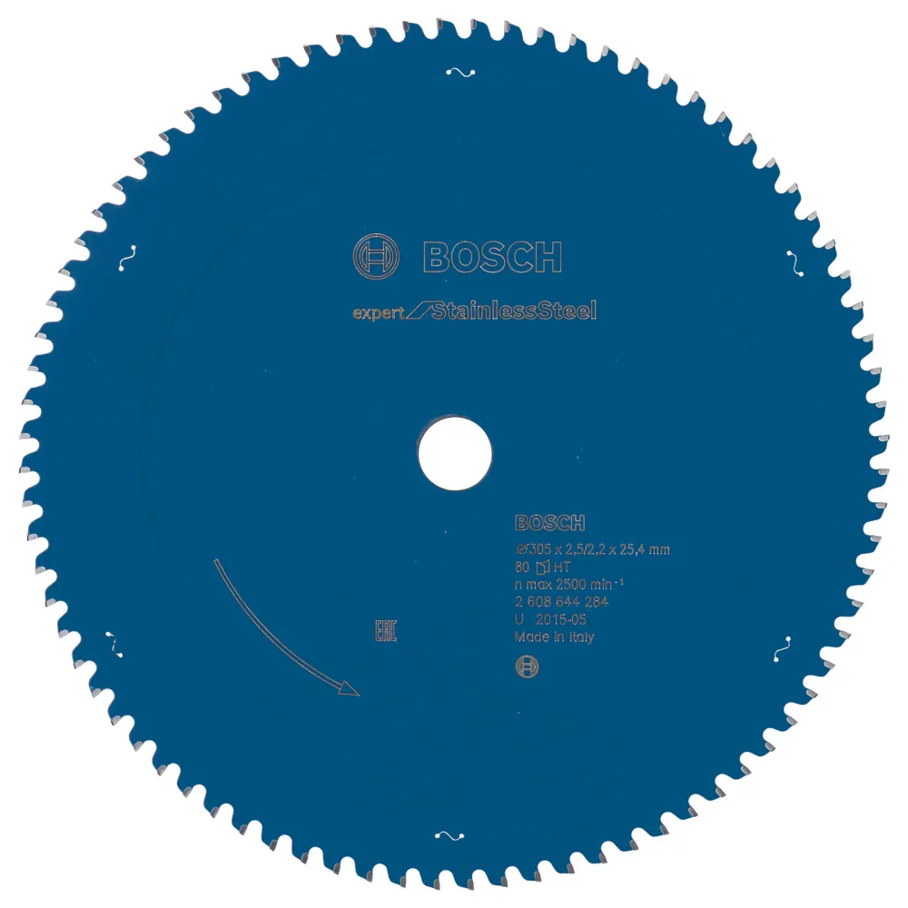 Bosch Kreissägeblatt Expert Stainless Steel für Kapp- und Gehrungssägen 305 x 25,4 x 2,5 mm 80 Zähne - 2608644284