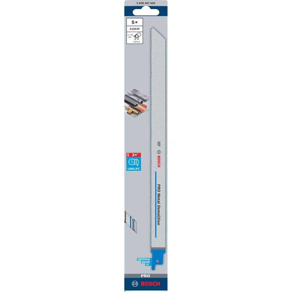Bosch PRO Metal Demolition S1225VF Blatt 1,25 x 19 x 300 mm 5-tlg. - 2608657409