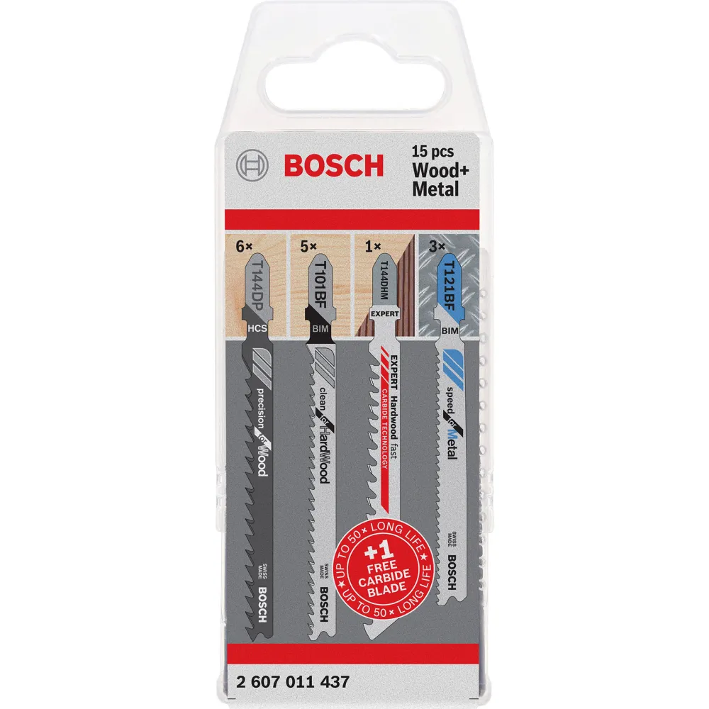 Bosch PRO Stichsägeblatt-Pack Holz und Metall 15-tlg. - 2607011437