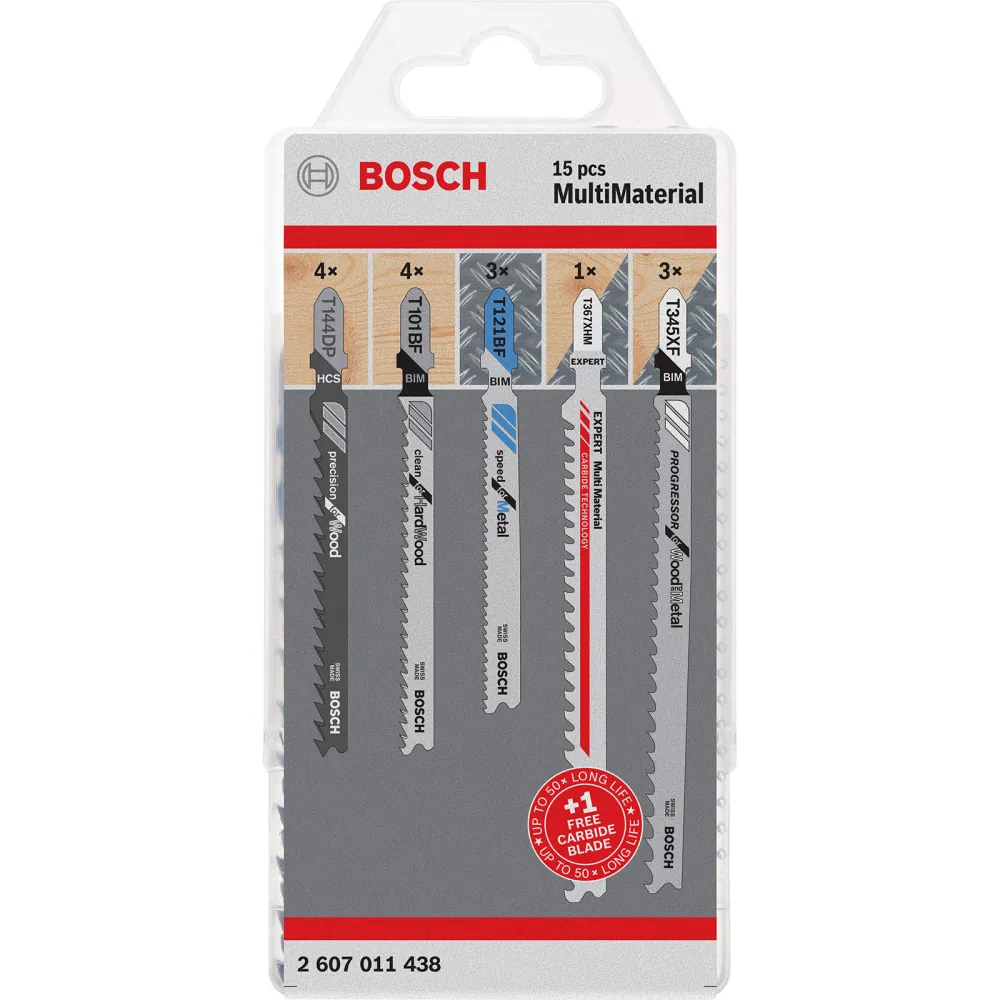 Bosch PRO Stichsägeblatt-Pack Mulit Material 15-tlg. - 2607011438