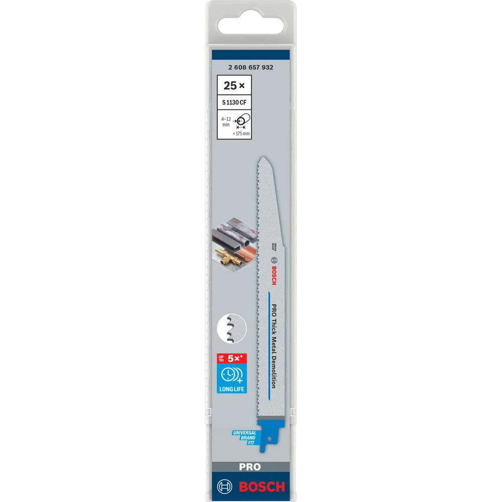 Bosch PRO Thick Metal Demolition S1130CF Blatt 1,6 x 22 x 225 mm 25-tlg. - 2608657932