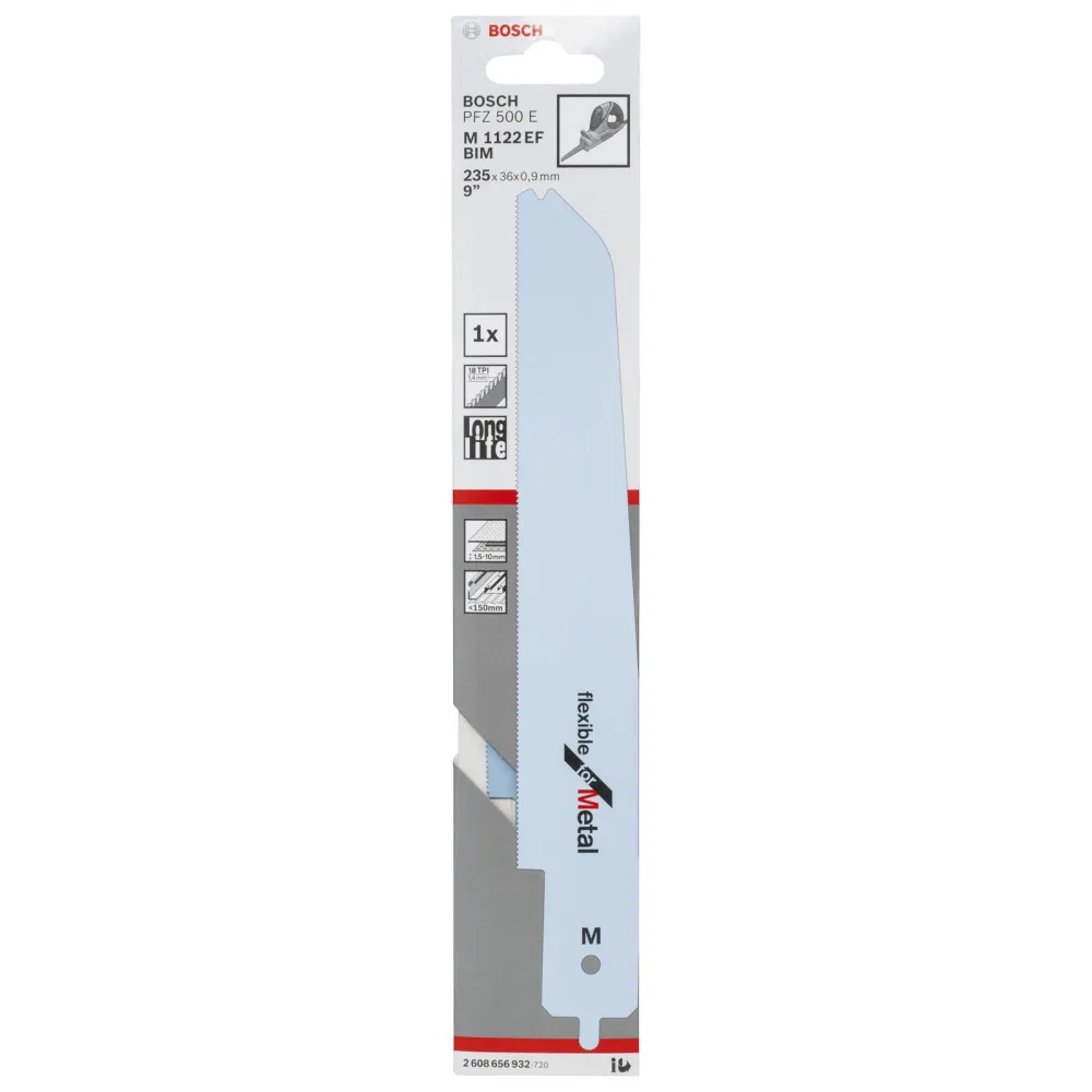 Bosch Säbelsägeblatt M 1122 EF Flexible Metal, für PFZ 500 E - 2608656932