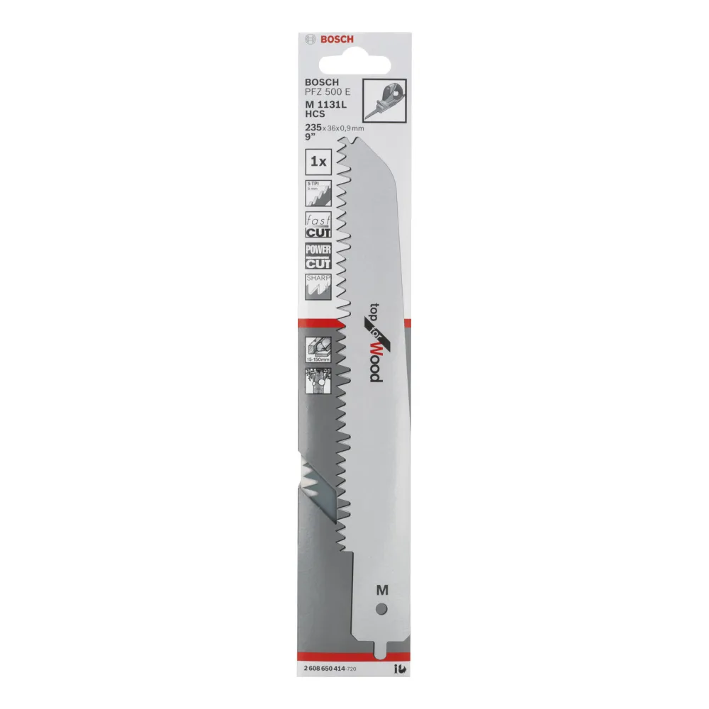 Bosch Sägeblatt HCS M 1131 L, Top Wood, für Bosch-Multisäge PFZ 500 E - 2608650414