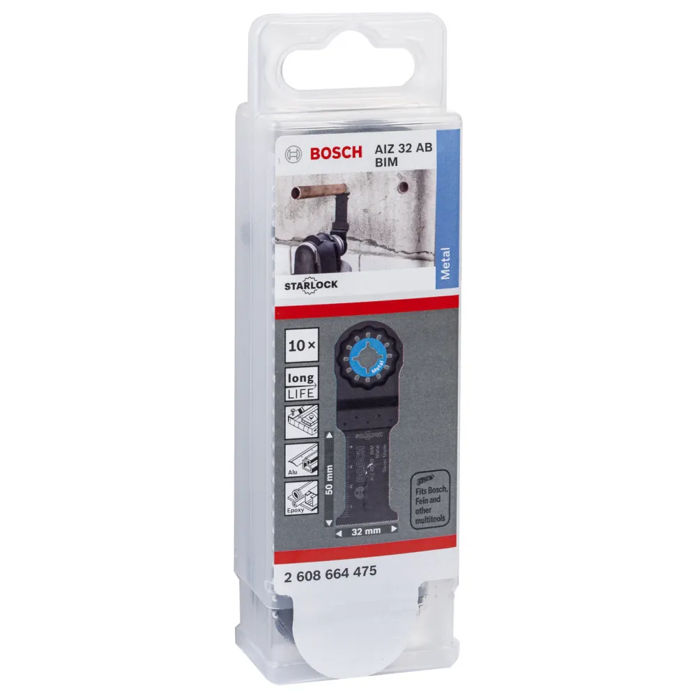Bosch 10x BIM Tauchsägeblatt Starlock AIZ 32 AB Metal 50 x 32 mm - 2608664475